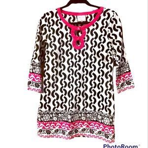 Becky & Max Tunic Shirt Geometric Sz. 6 Lightweight